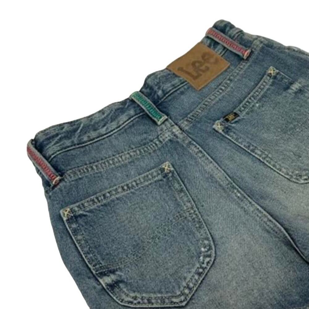 NWT!‎ Lee High Rise Vintage Modern Cut-Off Short Blue 26/Shortie - Picture 4 of 5